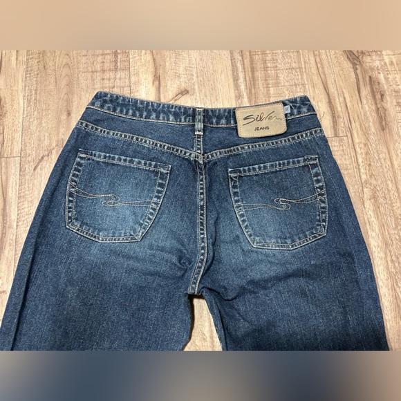 Vintage Silver Blue denim Flared Jeans western trendy 90’s y2k 70’s trendy - Picture 5 of 11